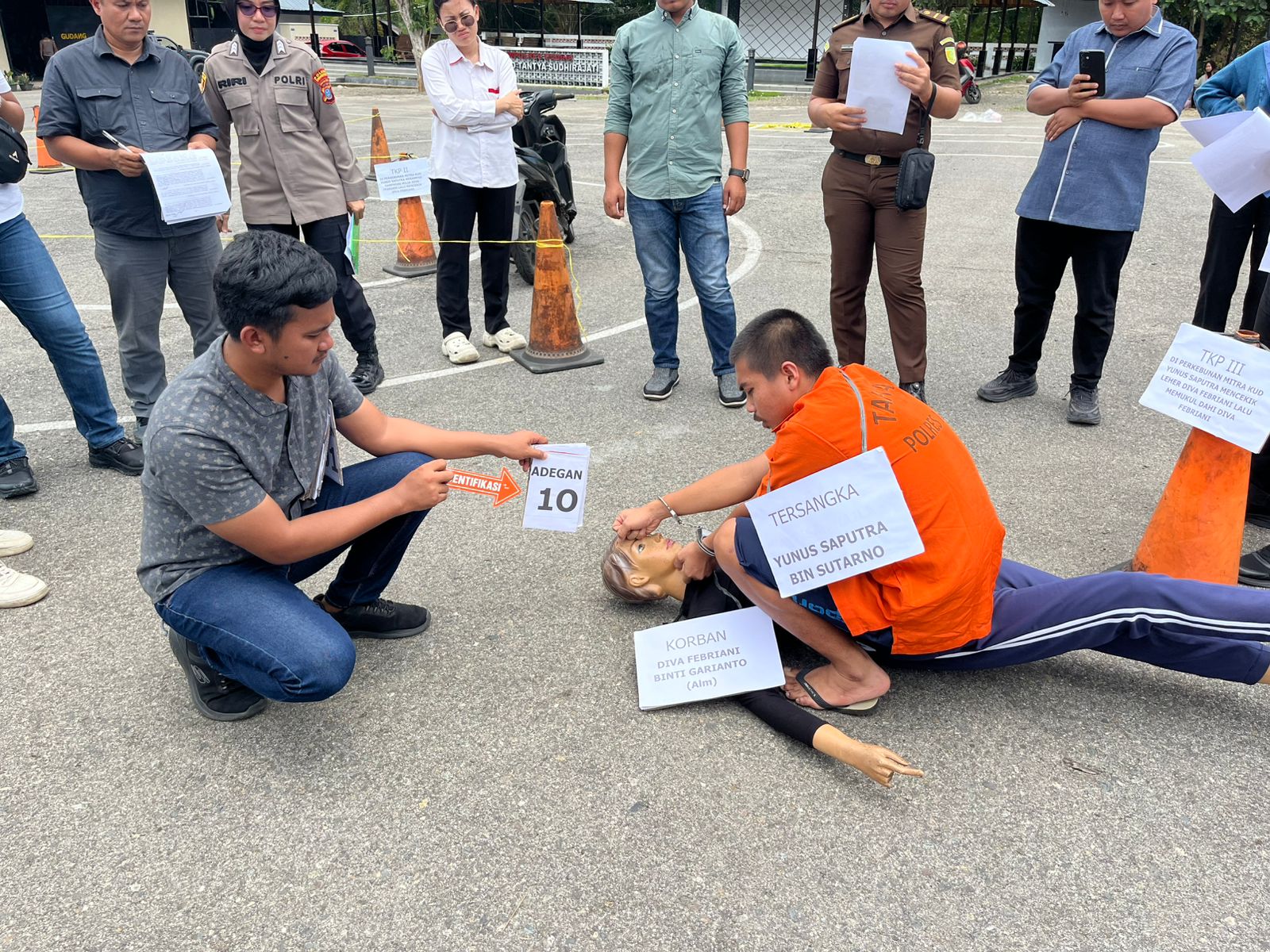 Polres Madina Reka Ulang Perkara Pembunuhan Diva Febriani, 25 Adegan Diperagakan*